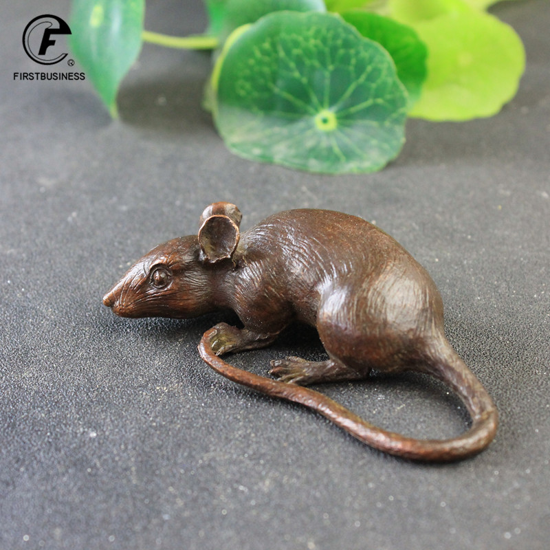 Aquarium Fish Cichlid - Heavy Brass BIG Rat Mouse Figurines
