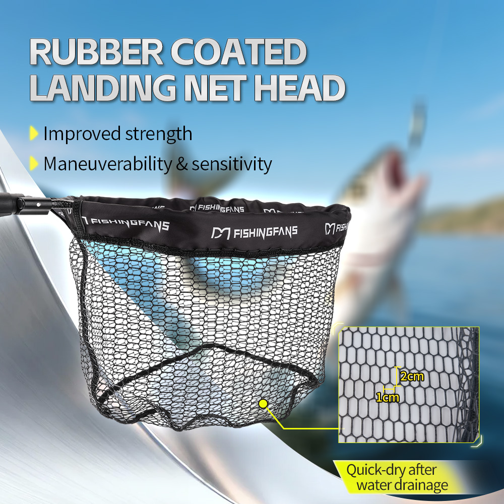 FISHINGFANS 1.2m 1.5m 1.6m 2.1 - Fish Net Handle review and price