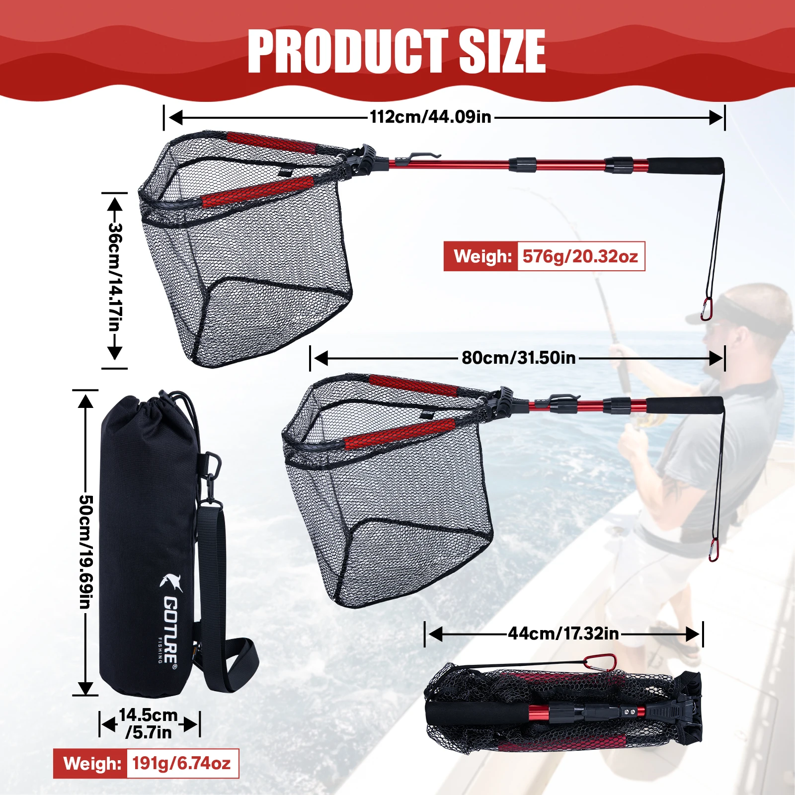Goture Folding Fishing Brail N - Fish Net Handle review and price