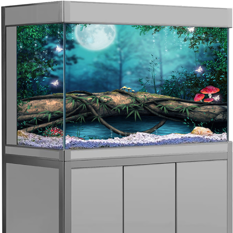 Enchanted Forest Aquarium Back - Aquarium Fish Wallpaper Hd review and price