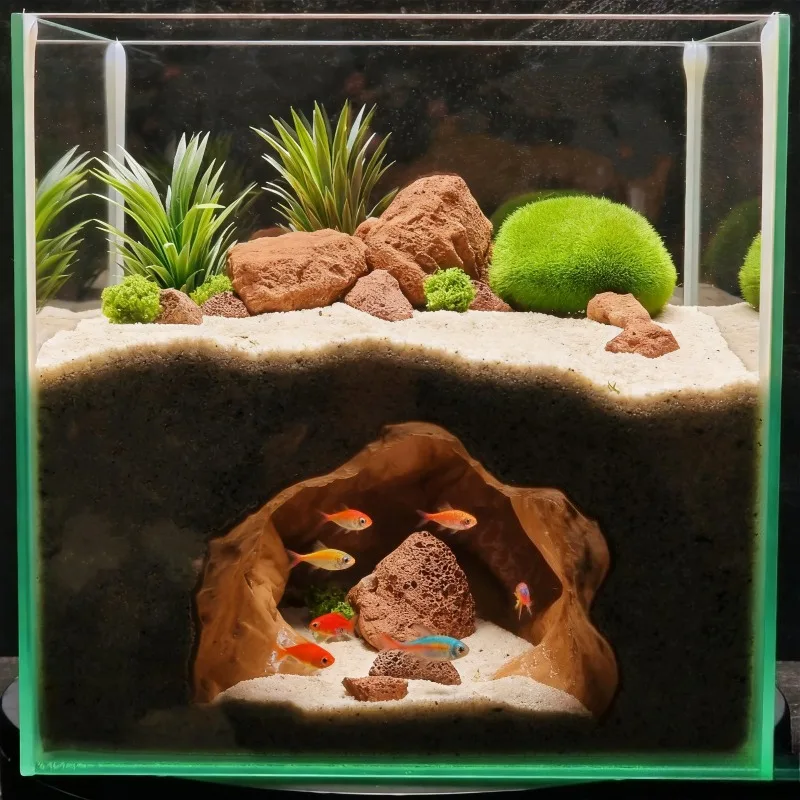 Sinkhole Cave Aquarium Ornamen - Aquarium Fish Hide review and price