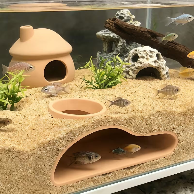 Apcarium Fish Tunnel Hideout | - Aquarium Fish Hide review and price