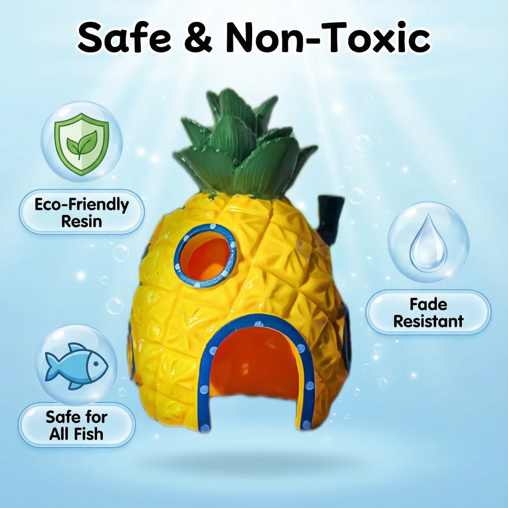 Pineapple House Aquarium Decor - Aquarium Fish Hide review and price